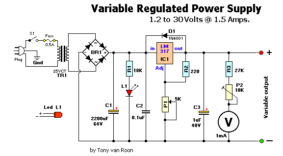 Variable powersupply